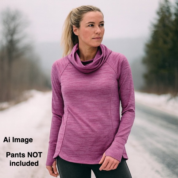 Spyder Tops - NWT Spyder Solitude Funnel Neck‎ Grape L/S Top Women M. Ski Mountains Cozy Cabin